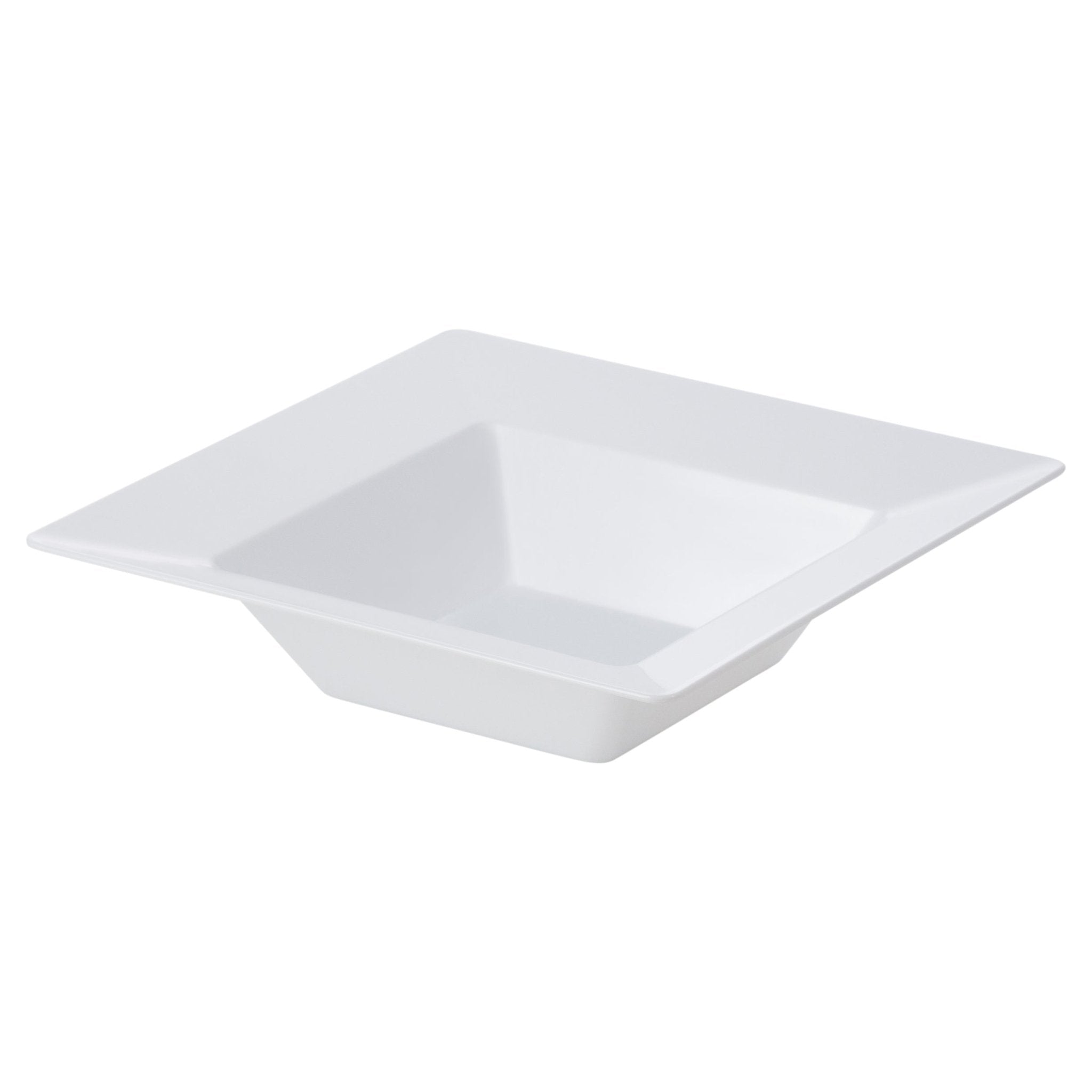 White Rectangle Plastic Dinner Plate 10 Pack - Splendid - Pro Linens