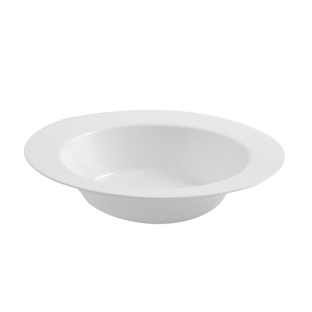 White Round Plastic Plates 20 Pack - Mod - Pro Linens