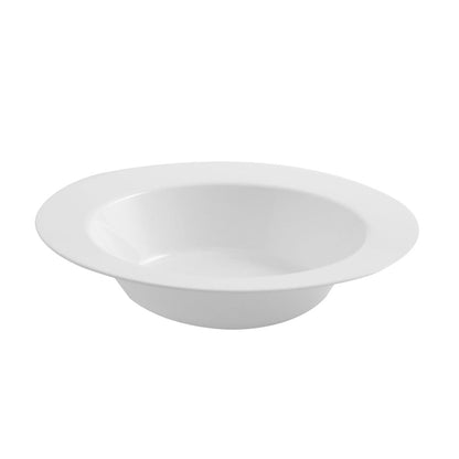 White Round Plastic Plates 20 Pack - Mod - Pro Linens