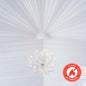 White Scuba Polyester Ceiling Drape Backdrop Curtain Panel, Commercial Grade Fire Retardant Wrinkle Free Draping Fabric With Rod Pockets - 5ftx40ft - Pro Linens