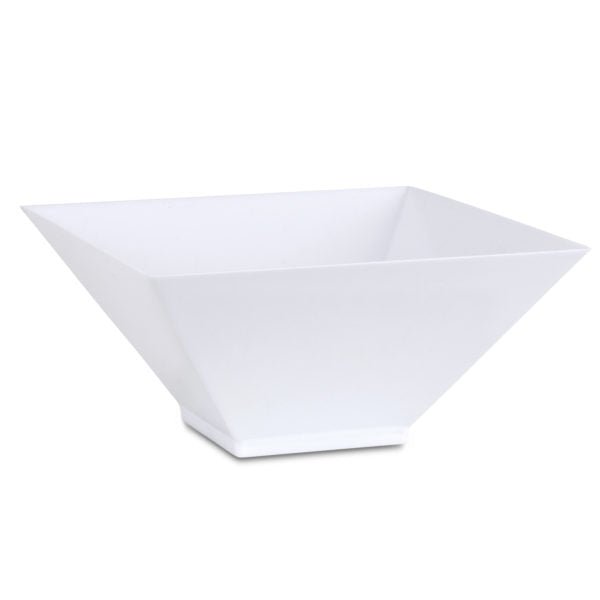 White Square Medium Salad Bowl - 2 Pack Serving Bowl Pro Linens