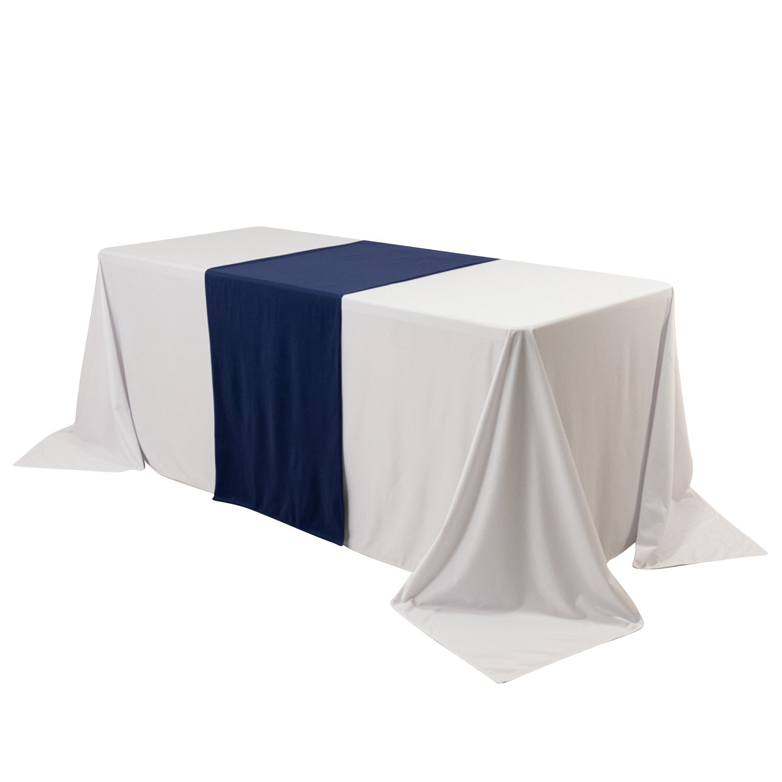 Wide Polyester 24"x72" Table Runner Navy Blue - Durable Trade Show Table Linen - Pro Linens