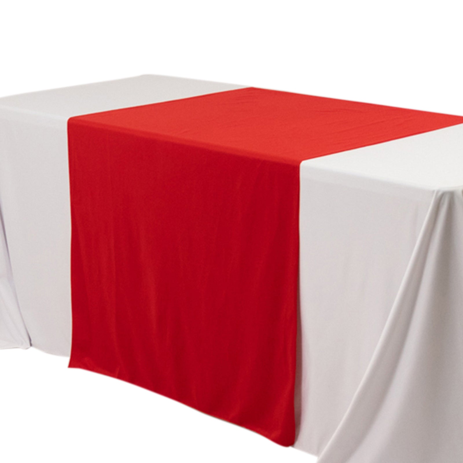 Wide Polyester 36"x72" Table Runner Red - Durable Trade Show Table Linen - Pro Linens