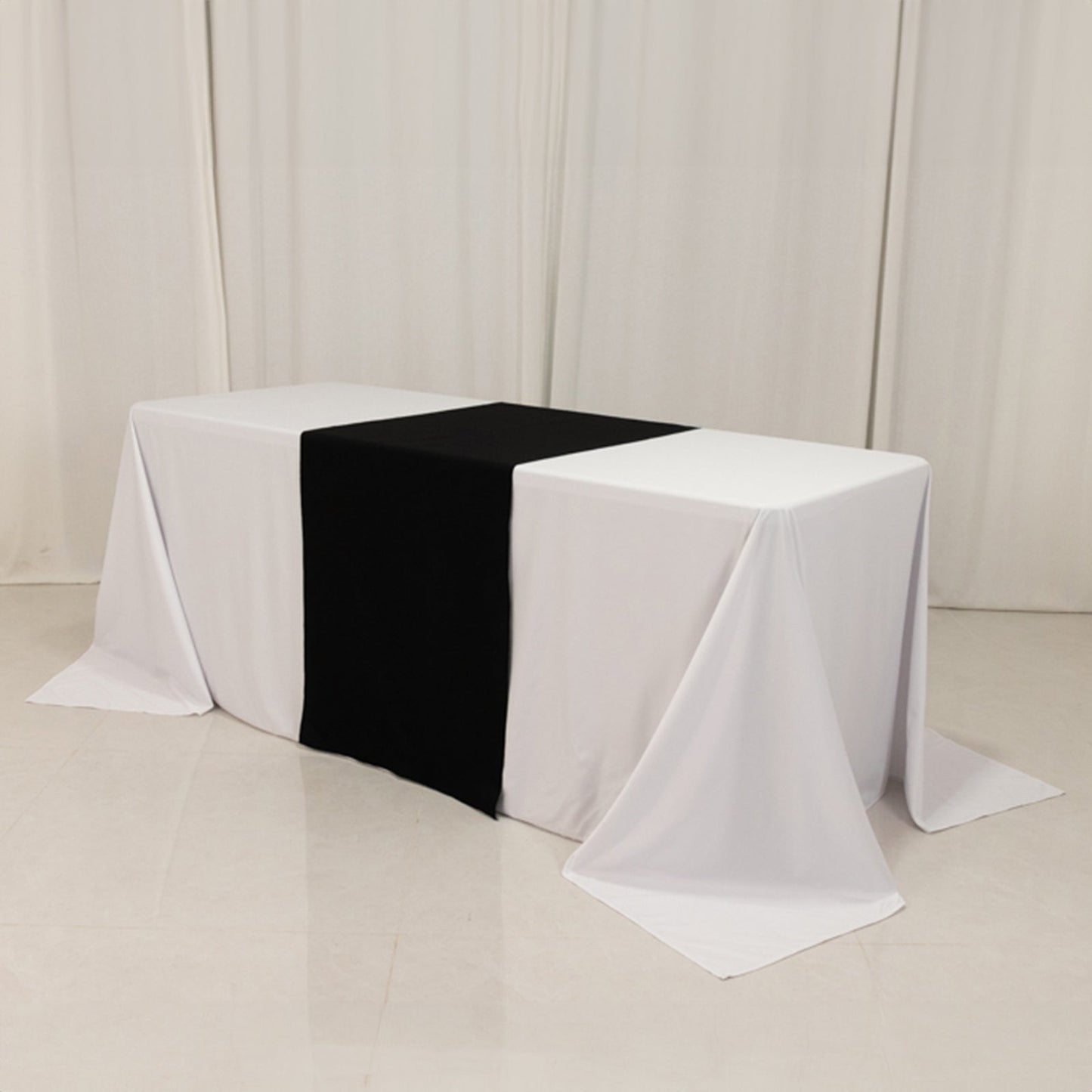 Wide Premium Polyester 24"x72" Table Runner Black - Sublimation Printable Banner Pro Linens