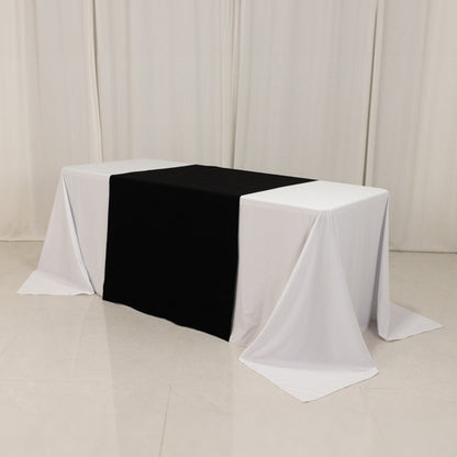 Wide Premium Polyester 36"x72" Table Runner Black - Sublimation Printable Banner - Pro Linens