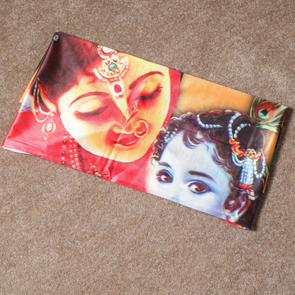 Yashoda & Krishna Backdrop Cloth Fabric PRO Indian