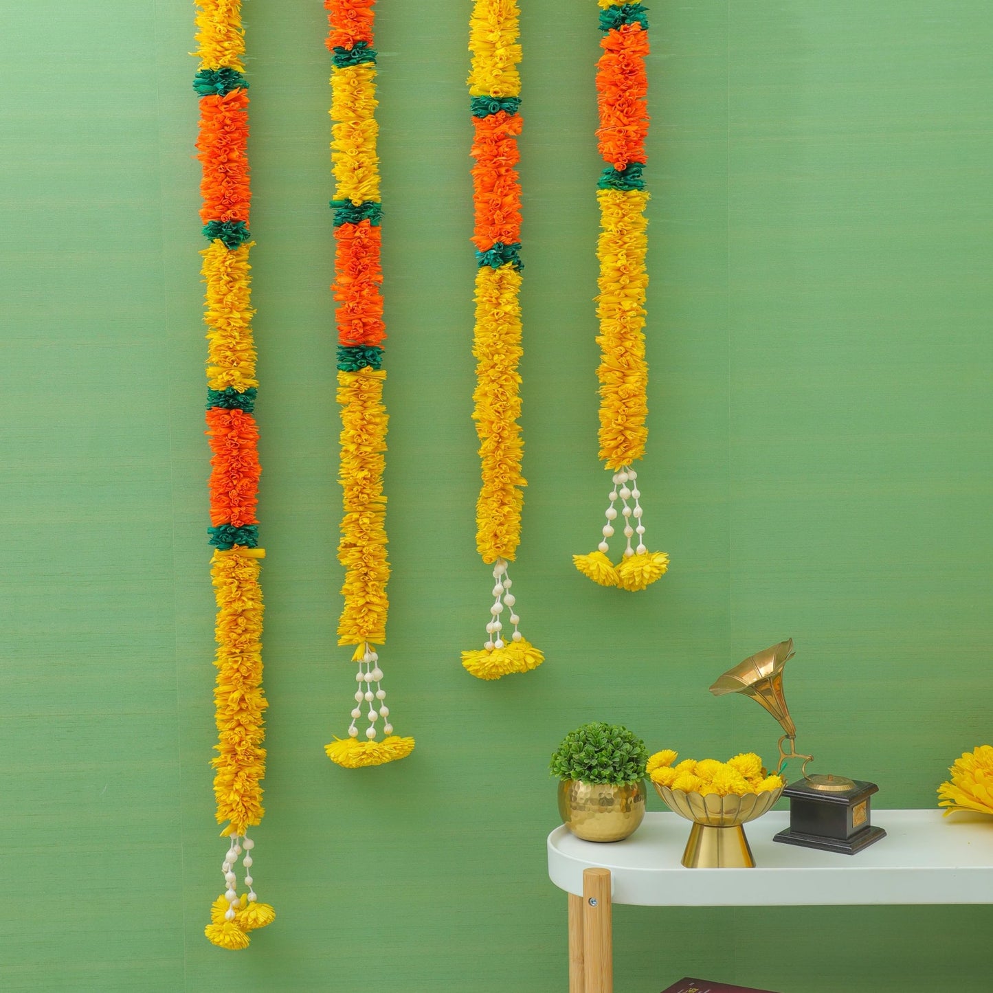 Yellow-Orange Garland Shola wood PRO Indian