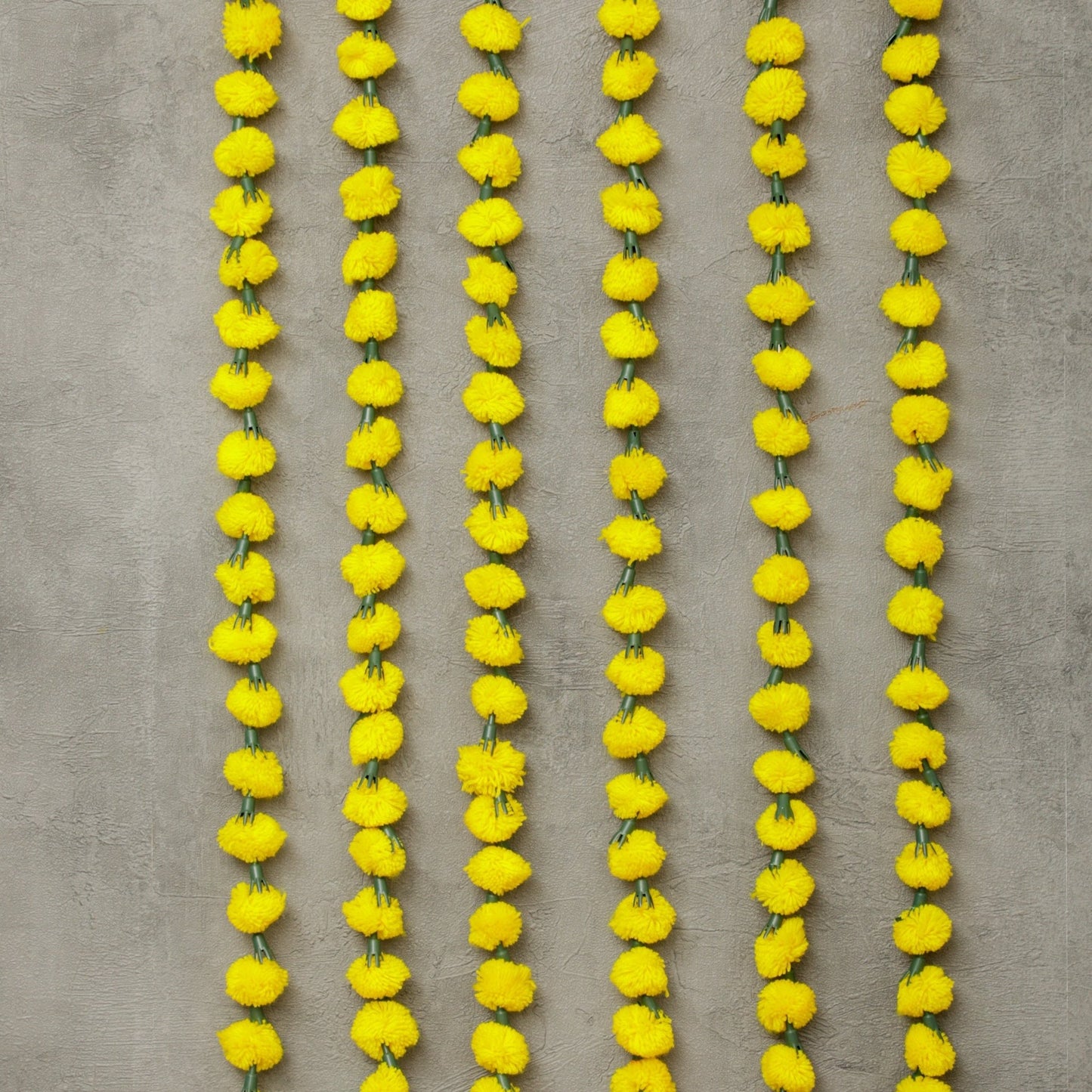 Yellow Woolen Marigold Garland Woolen PRO Indian